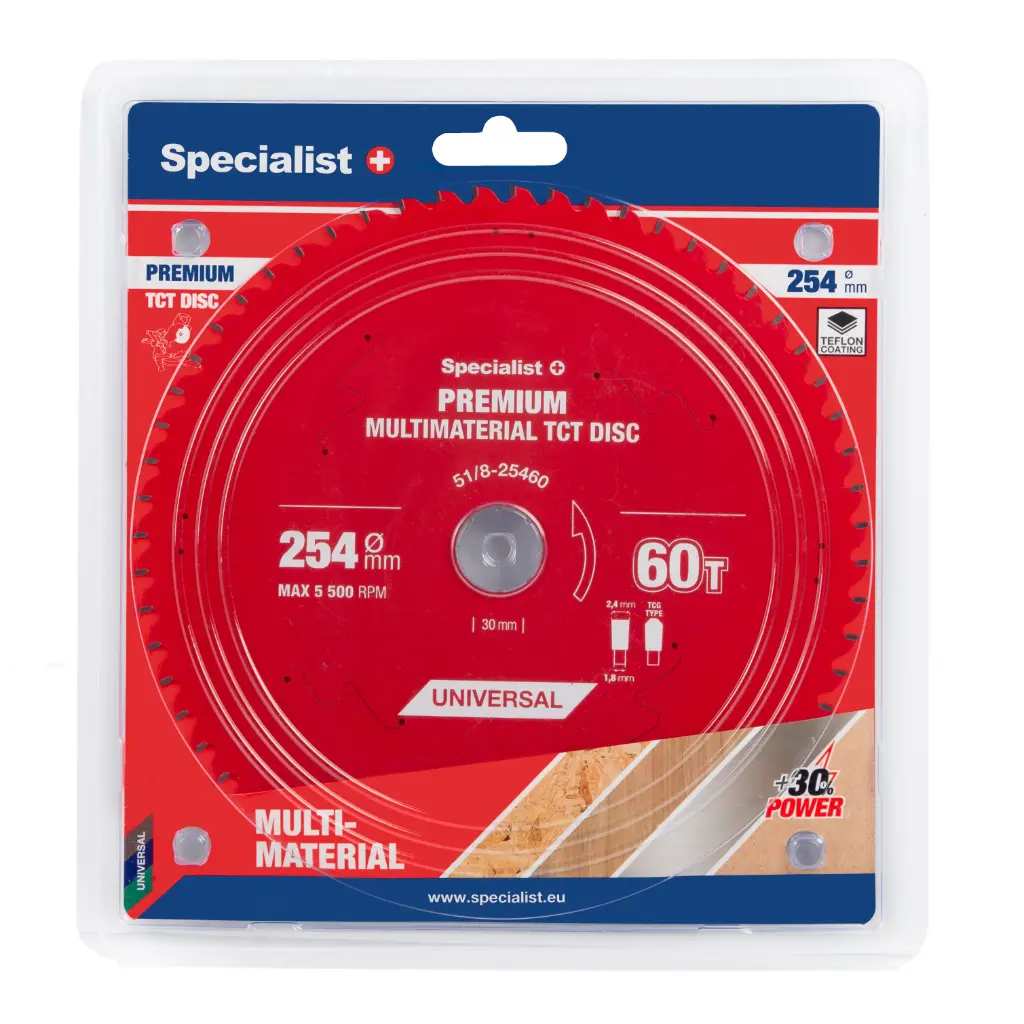 Cutting disc 254x60Tx30mm, Multimaterial PREMIUM, SPECIALIST+ 