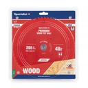 Pjovimo diskas 255x48Tx30mm, Wood PREMIUM, SPECIALIST+ 