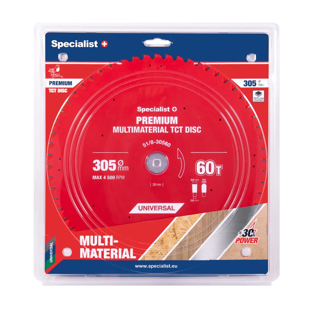 Pjovimo diskas 305x60Tx30mm, Multimaterial PREMIUM, SPECIALIST+