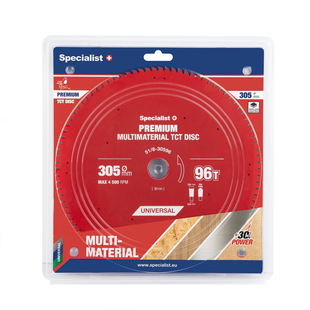 Saeketas 305x96Tx30mm, Multimaterial PREMIUM, SPECIALIST+