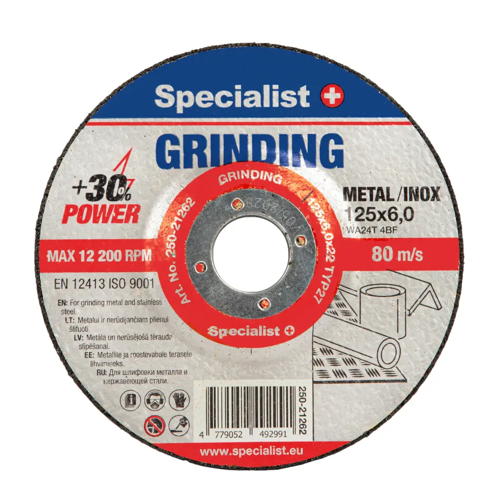 SPECIALIST+ slīpēšanas disks GRINDING, 125x6x22 mm
