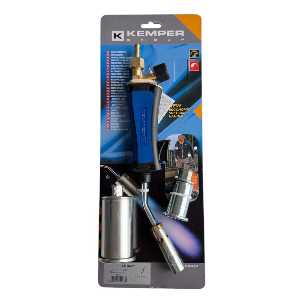 Burner with Ø 20/30/45 mm nozzles and hose, Kemper