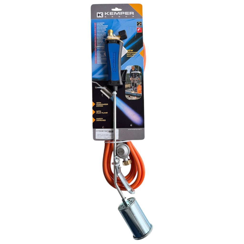 Burner 52 cm, with 5 m hose and regulator, Kemper