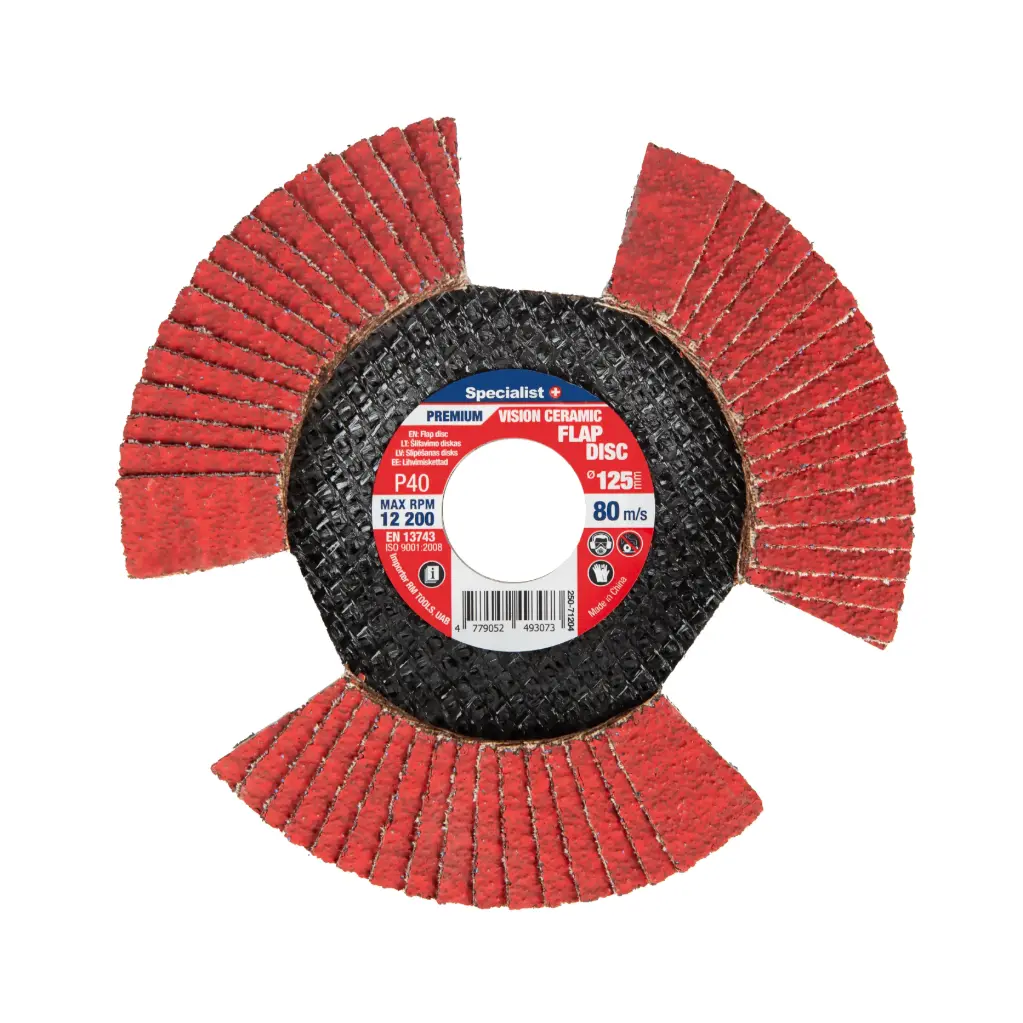 Atlokšņu slīpēšanas disks 125 mm, P40, Vision Ceramic PREMIUM, SPECIALIST+