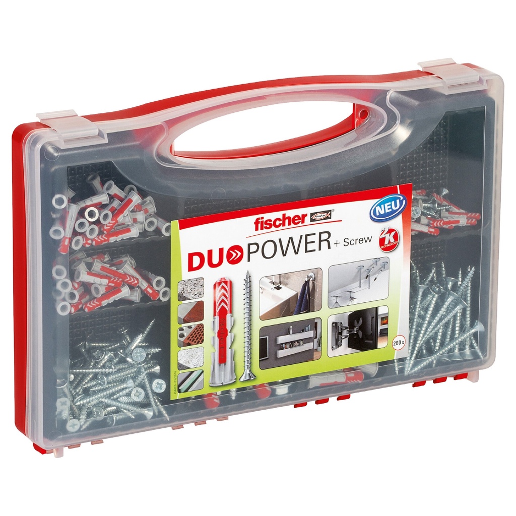 DuoPower tüüblite ja kruvide komplekt, Fischer, 280 tk