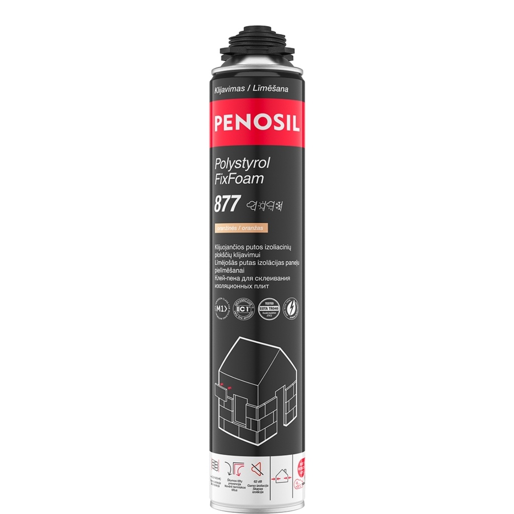 Liimvaht Polystyrol FixFoam 877, oranž, 750 ml, PENOSIL