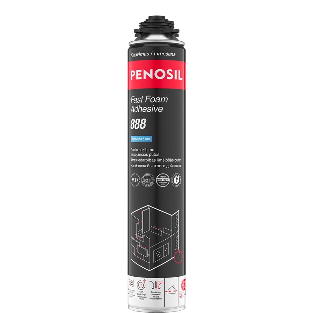 Kiire nakkega liimvaht Fast Foam Adhesive 888, sinine, 830 ml, PENOSIL