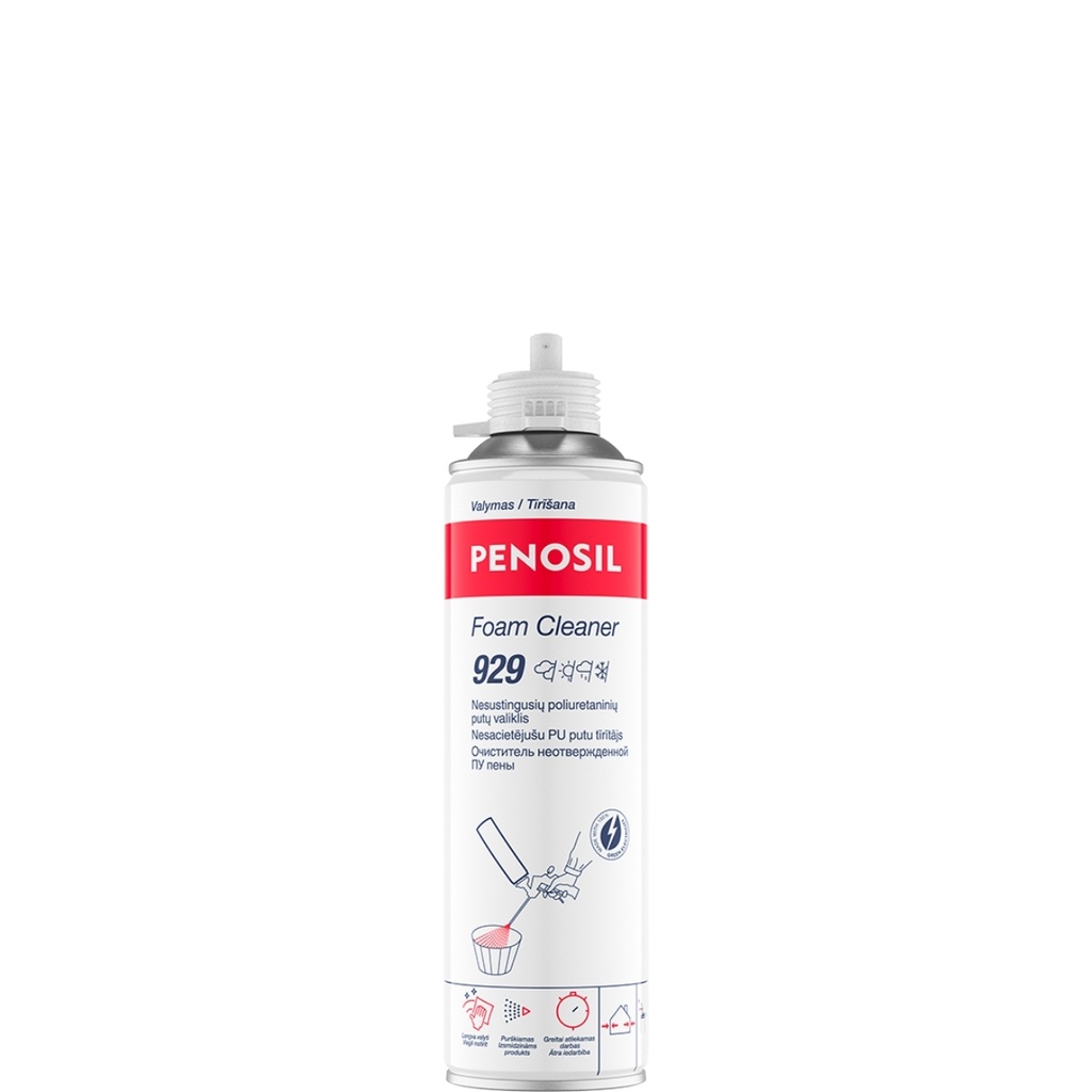 Nesustingusių putų valiklis Foam Cleaner 929, bespalvė, 500 ml, PENOSIL