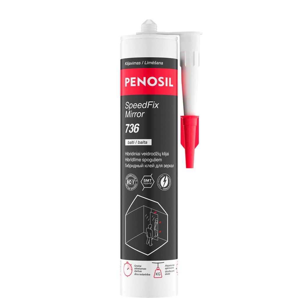 Peegliliim SpeedFix Mirror 736, valge, 290 ml, PENOSIL