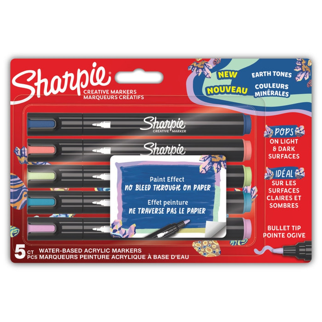 Radošo marķieru komplekts, apaļš gals, SHARPIE, 5 gab