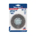 Wire brush wheel, straight wire, with shank, 100 mm, SPECIALIST+