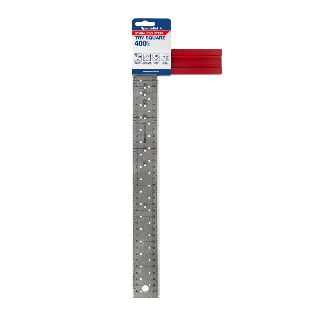 Nerūsējošā tērauda leņķmērs, 400 mm, SPECIALIST+