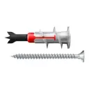 Drywall anchors DUOBLADE with wood screws, FISCHER, 20 pcs.