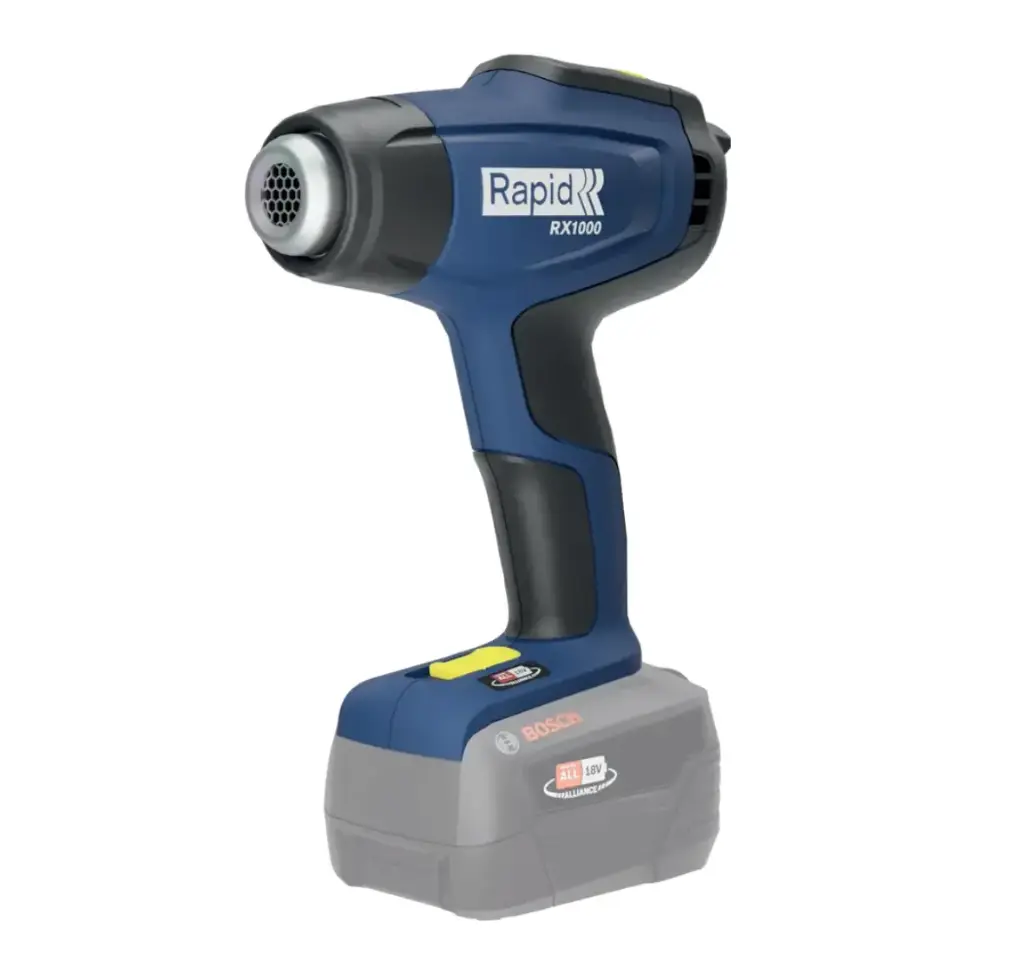 Bezvadu karstā gaisa pistole RX1000, 30–550 °C, 18V, RAPID