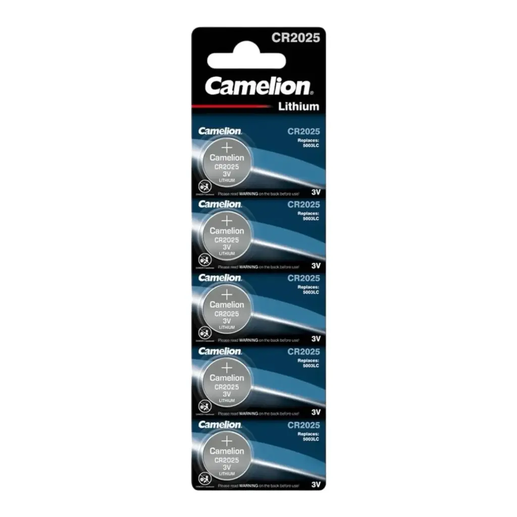 Micro lithium battery CR2025, 3V, CAMELION, 5 pcs