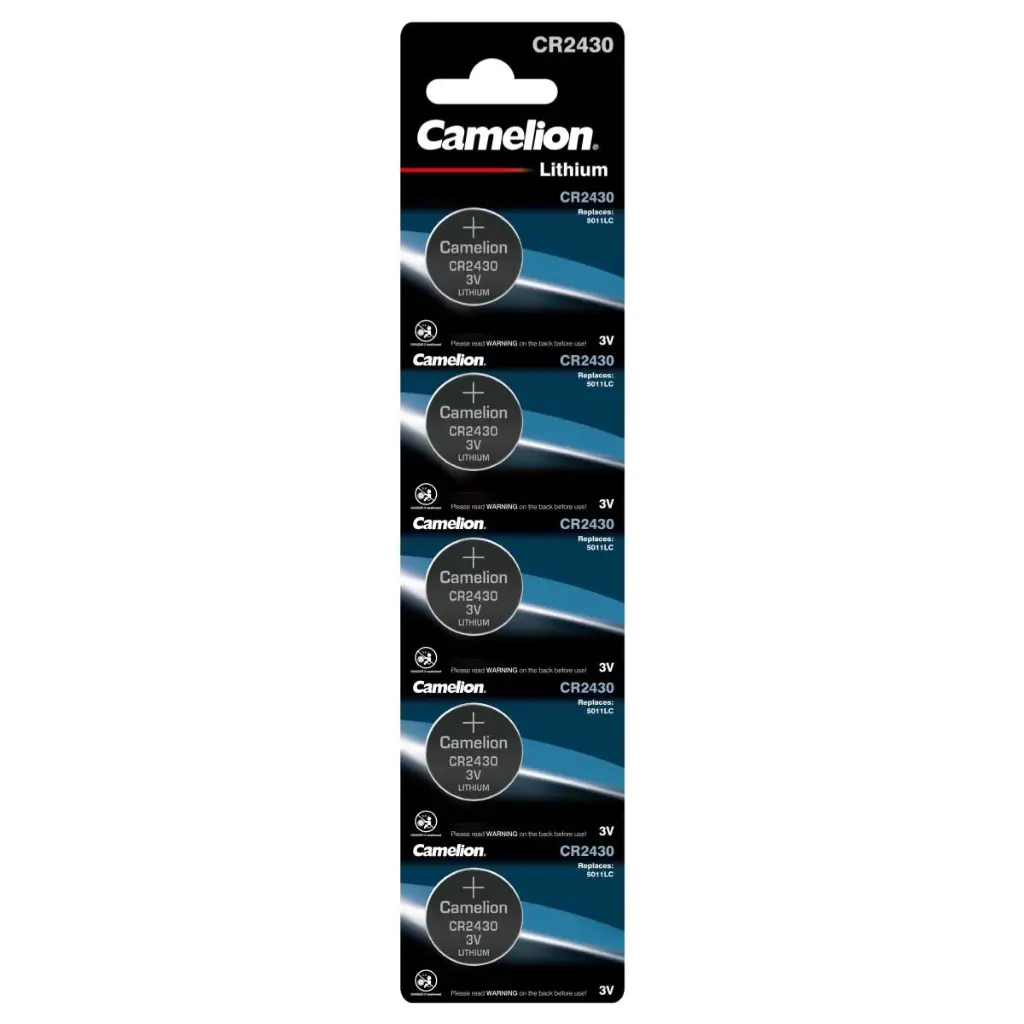 Micro lithium battery CR2430, 3V, CAMELION, 5 pcs
