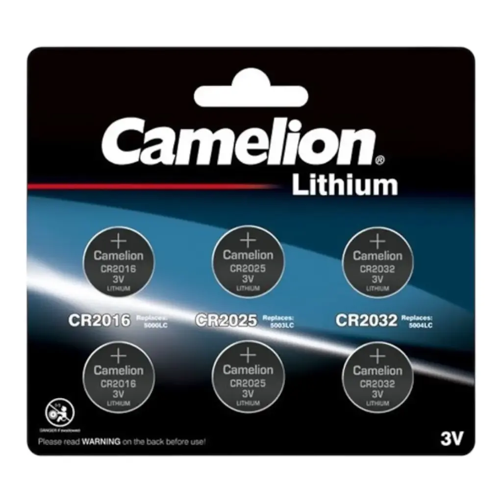 Mikro litija bateriju komplekts 2xCR2032, 2xCR2025, 2xCR2016, 3V, CAMELION, 6 gab