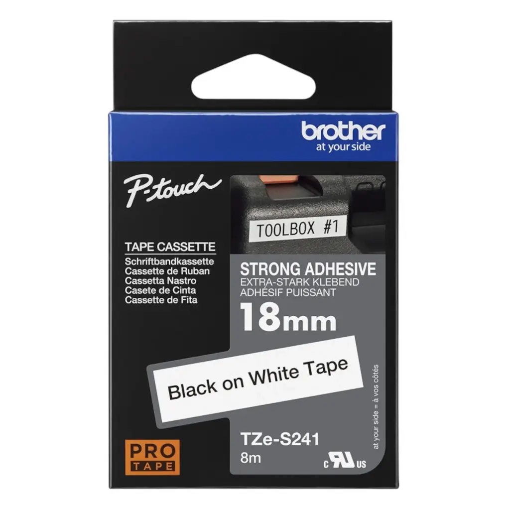Black on white 9mm STRONG