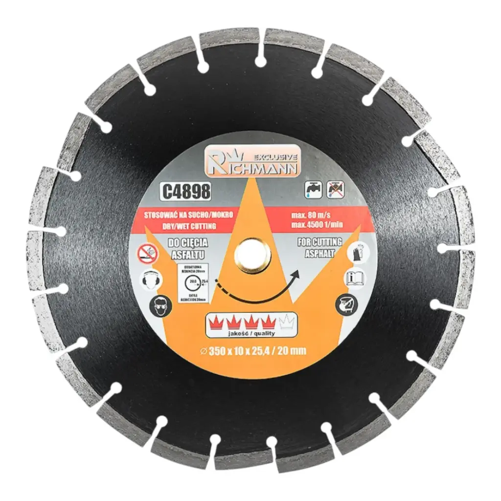 Dimanta disks asfalta griešanai, 350x25,4/20 mm