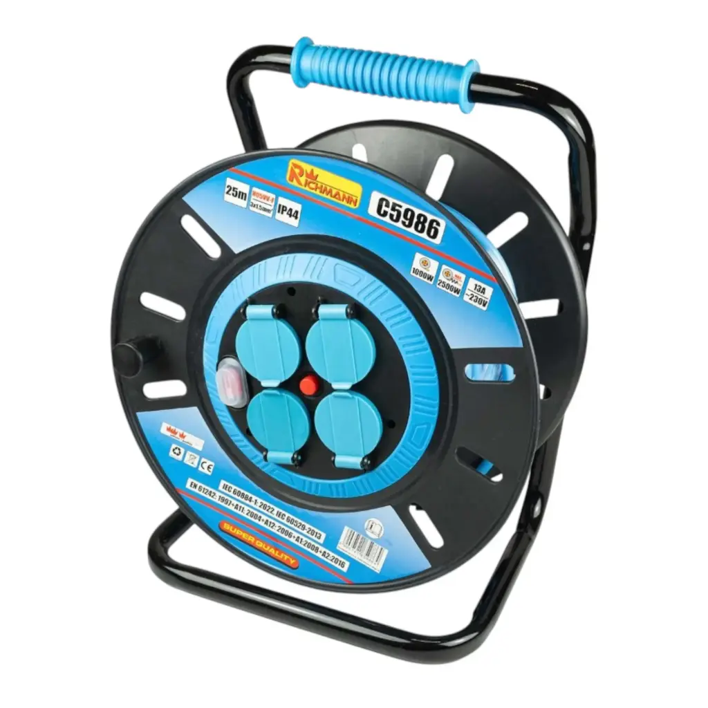 Cable reel, 25 m, 3x2.5, RICHMANN