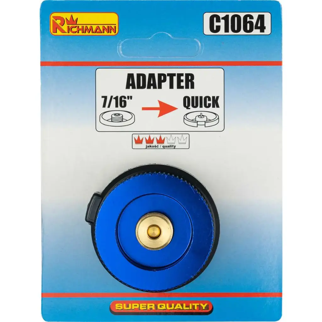 Adapter EN417 gaasiballoonile 7/16, RICHMANN