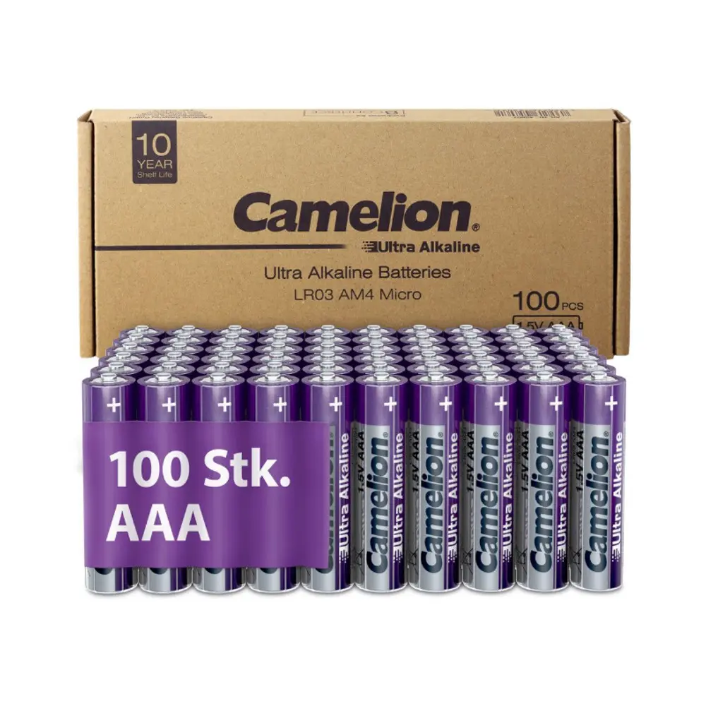 Patarei Ultra Alkaline, AAA, B100, CAMELION, 100 tk