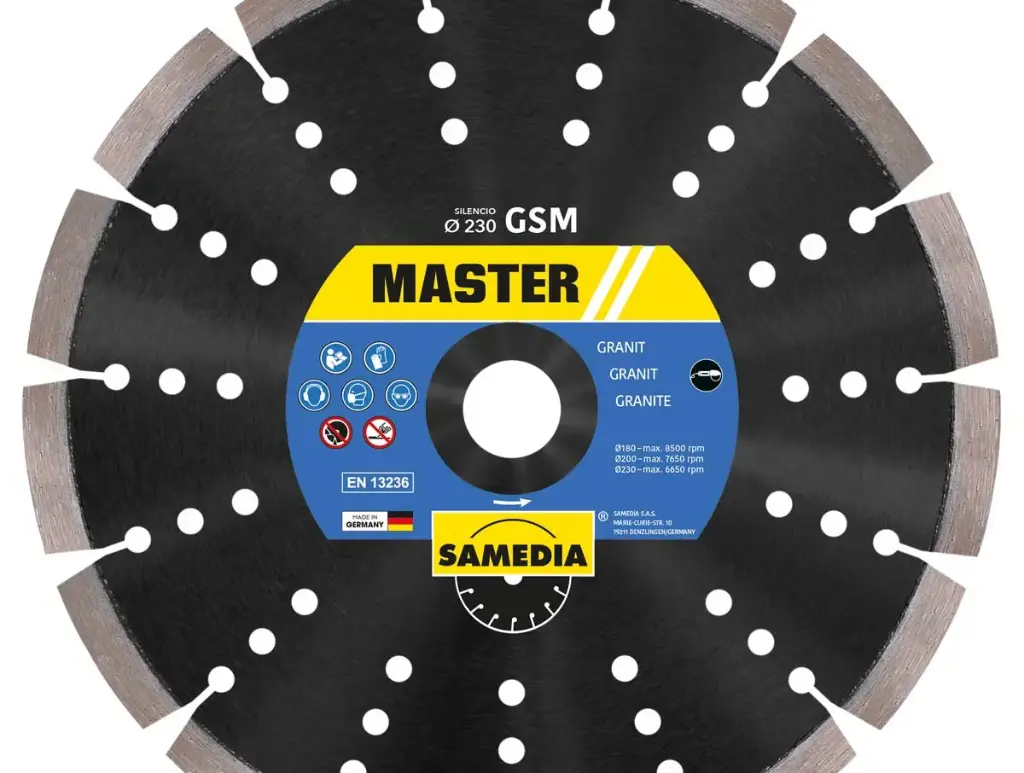 Diamond cutting disc GSM SILENCIO 450x25,4 mm. SAMEDIA 