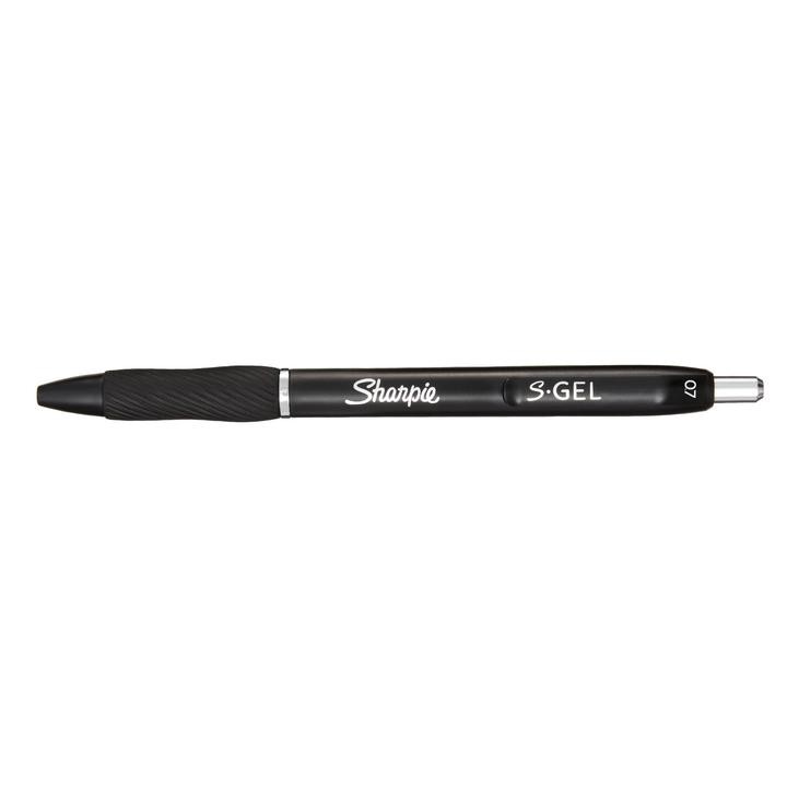 SHARPIE S-GEL 0.7MM BLK TK12 PEA