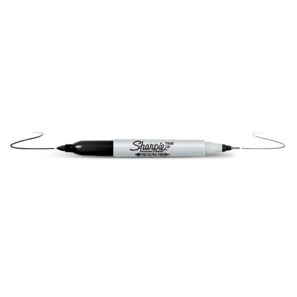 Marķieris Sharpie Twin Tip melns