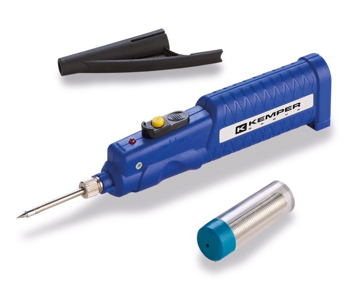 Soldering iron with batteries