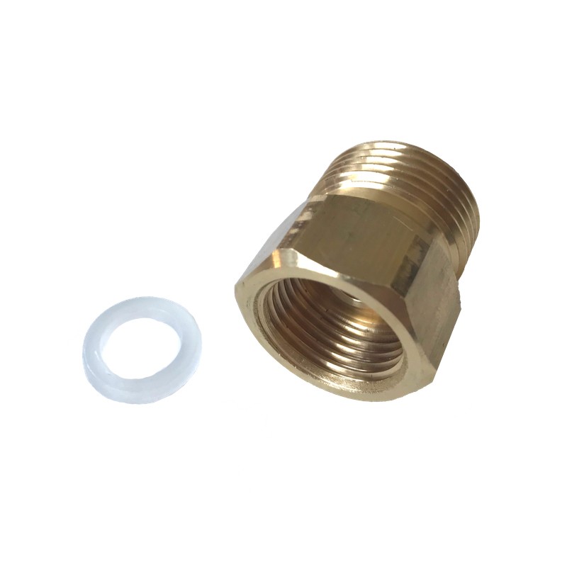 Adapter connector for CO2 cylinders 21,8 to 3/4" with gasket