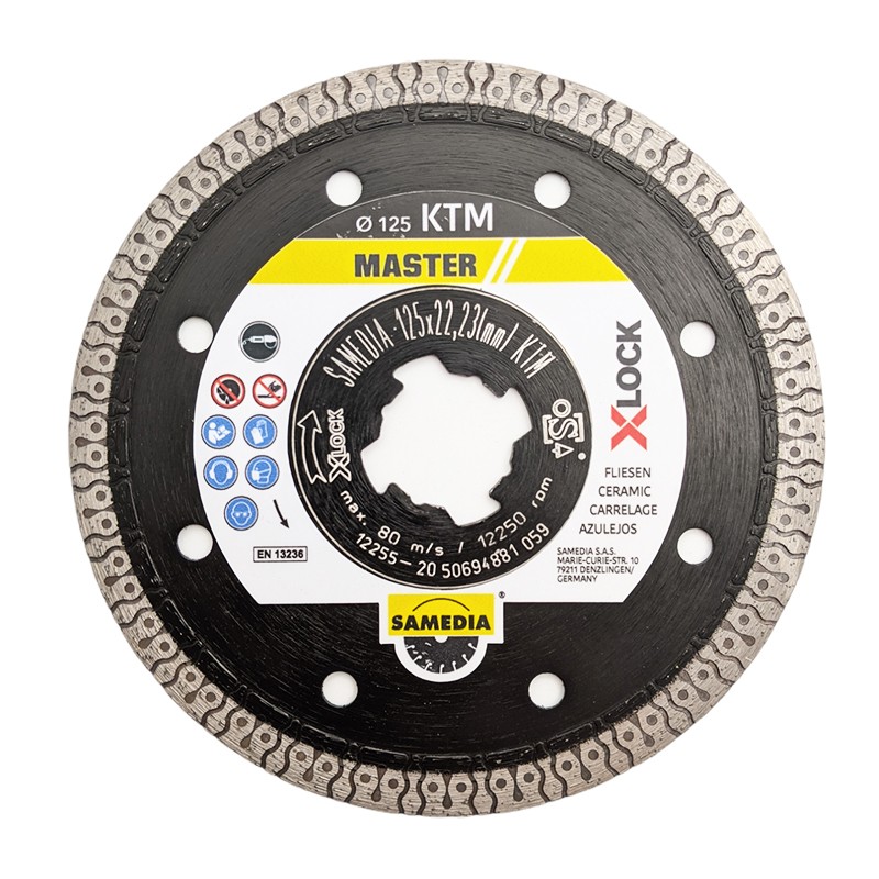 Teemantk. „SAMEDIA" KTM 125x22,2/1,4 mm X-Lock