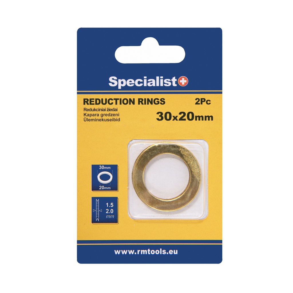 SPECIALIST+ redukcinis žiedas, 30x20x1.5/2 mm, 2 vnt.