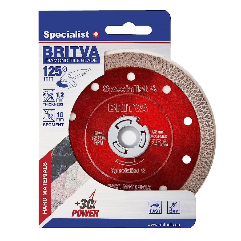 SPECIALIST+ teemantlõikeketas BRITVA, 125x1,2x22 mm