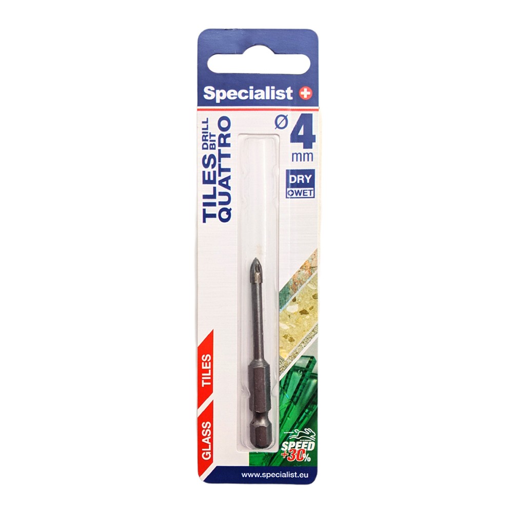 SPECIALIST+ stiklo grąžtas, 4 mm