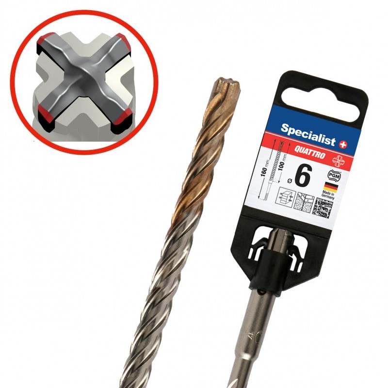 SPECIALIST+ hammer drill QUATTRO, 6/100 x 160 mm