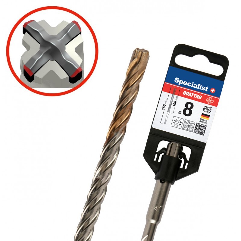 SPECIALIST+ hammer drill QUATTRO, 8/100 x 160 mm