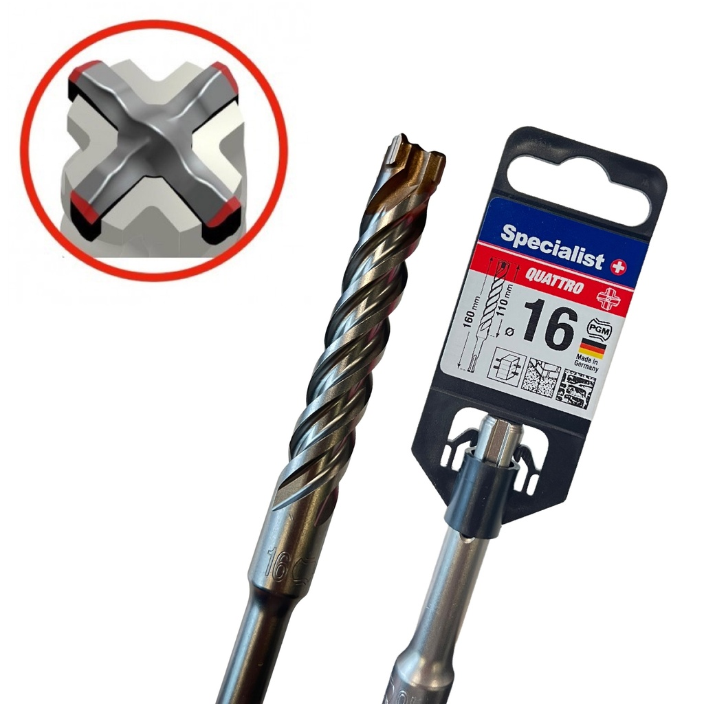 SPECIALIST+ hammer drill QUATTRO, 16/110 x 160 mm