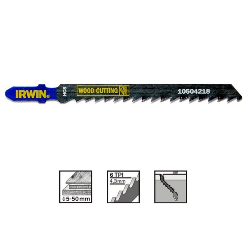 IRWIN Jig saw blades, 5 PK T144D