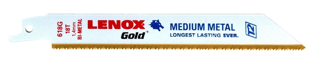 Ties. pj. met. „LENOX" GOLD 150 mm 18TPI