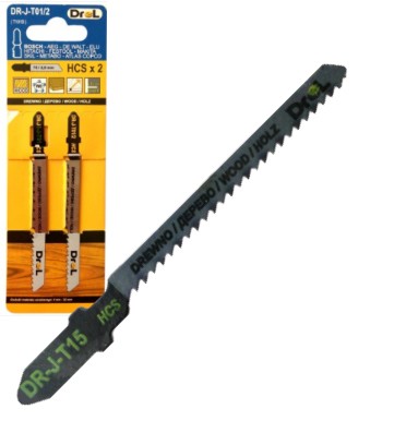 T-type jigsaw blades: 2,0 x 76 mm 2 pcs
