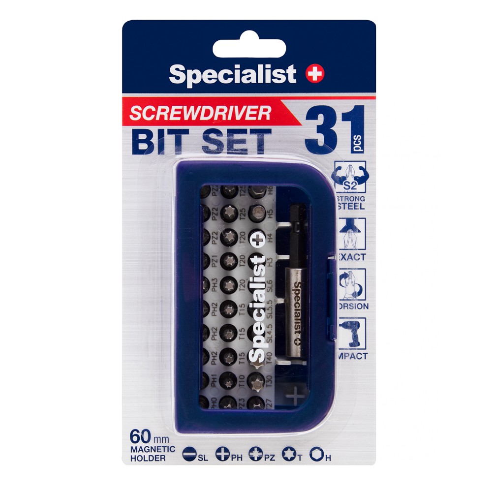 SPECIALIST+ 31 pcs screwdriver bit kit