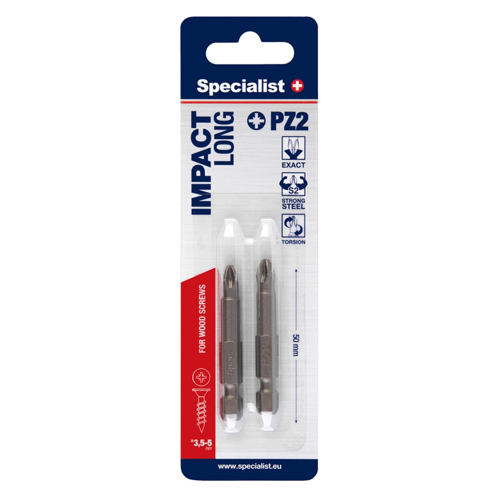 SPECIALIST+ screwdriver bit, PZ2 50mm 2pc