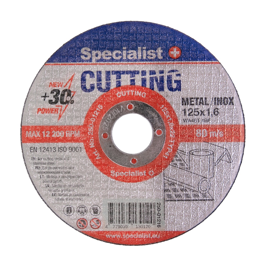 SPECIALIST+ metal cutting disc, 125x1.6x22 mm