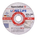 SPECIALIST+ metalli lõikeketas LONG LIFE, 125x1x22 mm