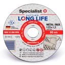 SPECIALIST+ metāla griešanas disks LONG LIFE, 125x1,2x22 mm