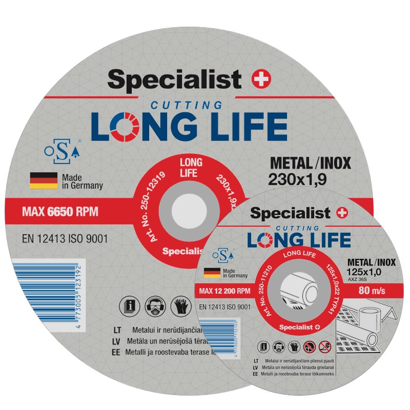 SPECIALIST+ metāla griešanas disks LONG LIFE, 350x4x25,4 mm