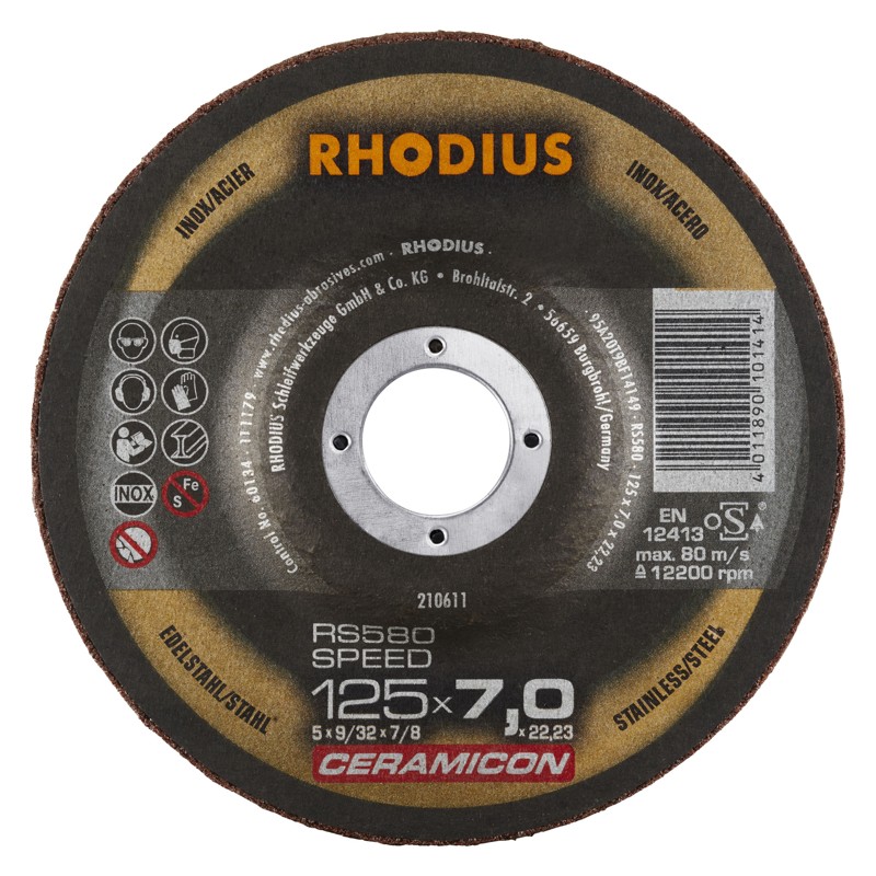 Slīpēšanas disks Rhodius 125x7,0x22,23