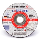 SPECIALIST+ slīpēšanas disks LONG LIFE, 125 x 6.4 x 22 mm