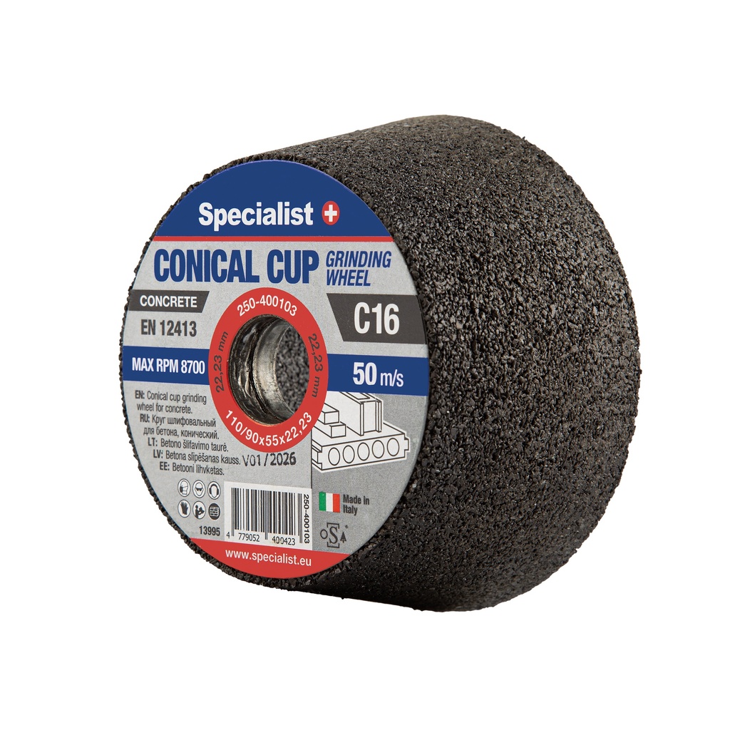 SPECIALIST+ betooni koonuslihv C16, 110/90x55x22,23 mm
